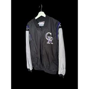 Vintage Colorado Rockies Majestic Windbreaker Pullover Sz L/XL Distressed *flaws